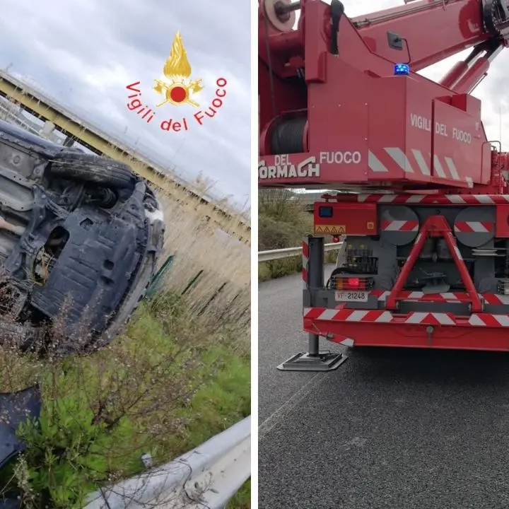 Catanzaro, incidente stradale a Germaneto: auto si ribalta, ferita una donna