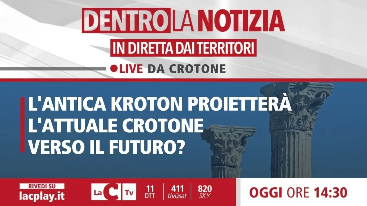 L’antica Kroton proietterà l’attuale Crotone nel futuro? Ne discuteremo oggi a Dentro la Notizia