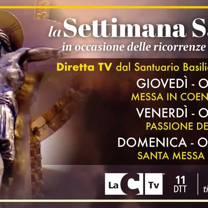 La Settimana Santa, in diretta su LaC Tv la Messa dal Santuario di Paola