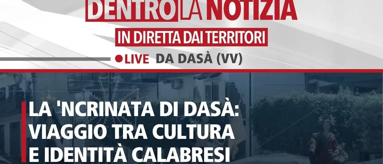 La ’Ncrinata di Dasà in diretta su LaC Tv: alle 14.30 torna l’appuntamento con Dentro la notizia