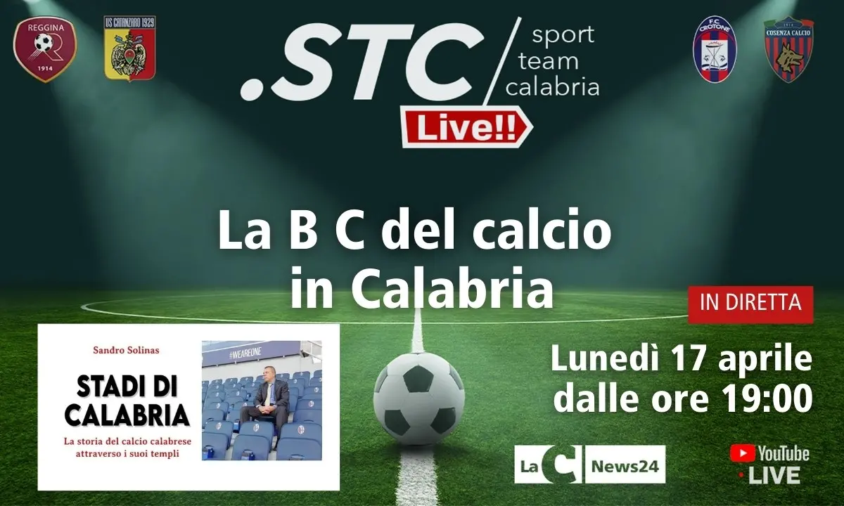 Torna l’appuntamento settimanale con la B C del calcio in Calabria: alle 19 su LaC News24