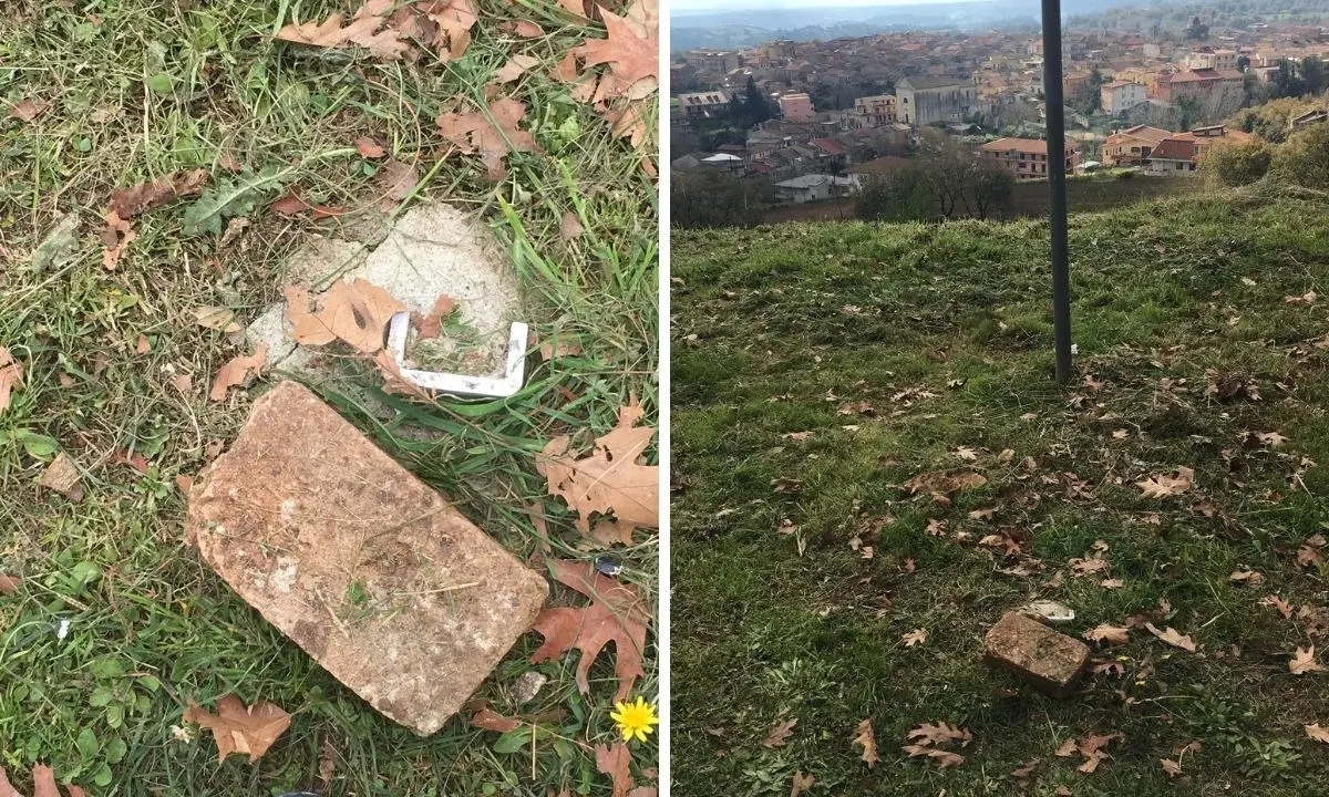 Sant’Onofrio, vandali distruggono la targa dedicata alle vittime del Covid