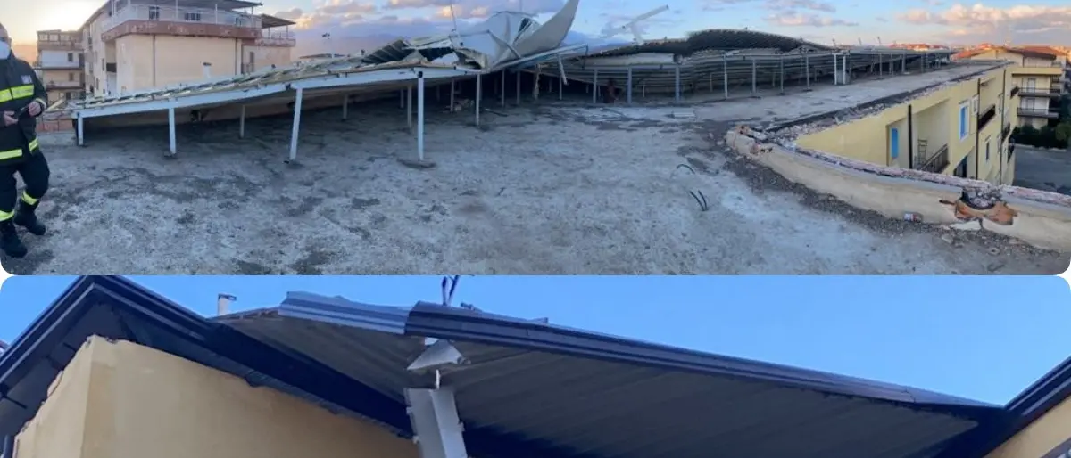 Violenta tromba d’arIa si abbatte nella notte sulla Sibaritide, danni a Schiavonea