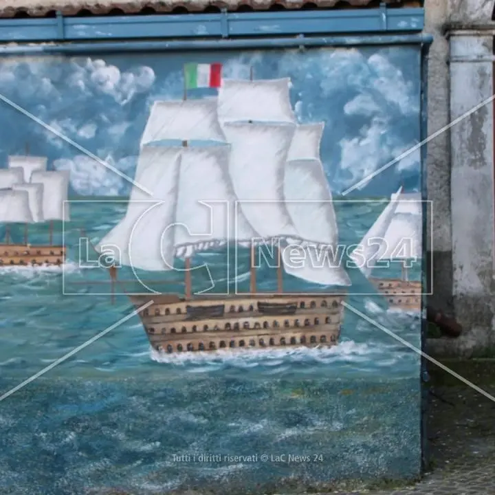 Acri, la Spedizione di Sapri in un murale realizzato in pieno centro storico