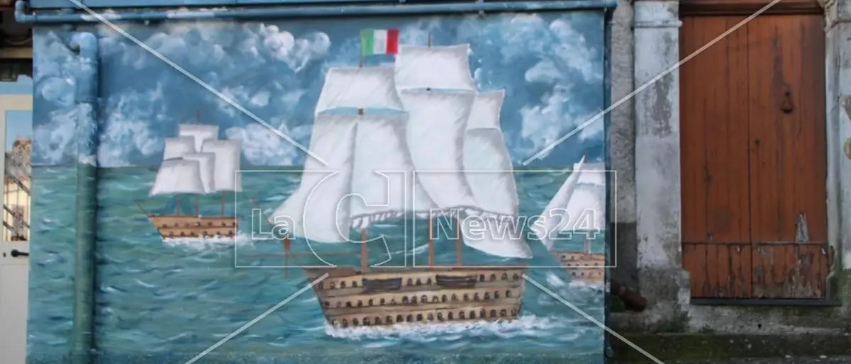 Acri, la Spedizione di Sapri in un murale realizzato in pieno centro storico