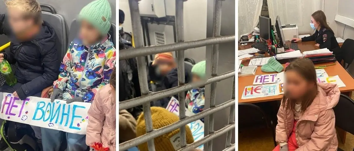 Le immagini shock di alcuni bambini dietro le sbarre a Mosca: «Protestavano contro la guerra»
