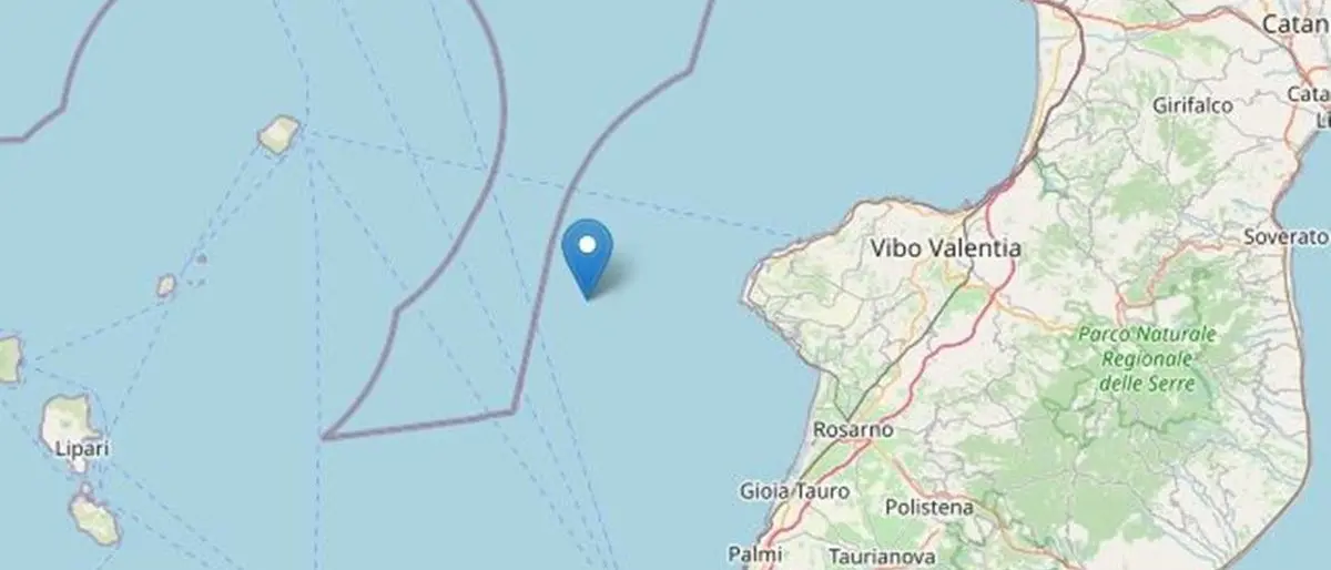 Terremoto nel Vibonese: scossa di magnitudo 4.1 al largo della costa