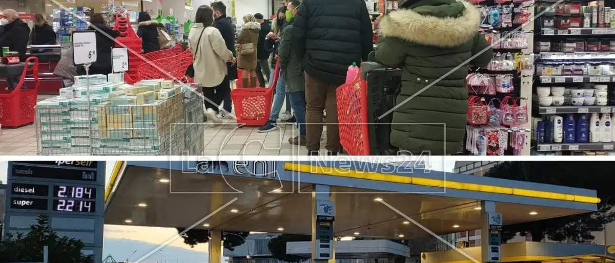 Assalto a supermercati e pompe di benzina, in Calabria è psicosi guerra: il reportage fotografico