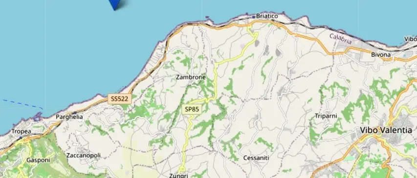 Terremoto in Calabria, lieve scossa al largo della costa vibonese