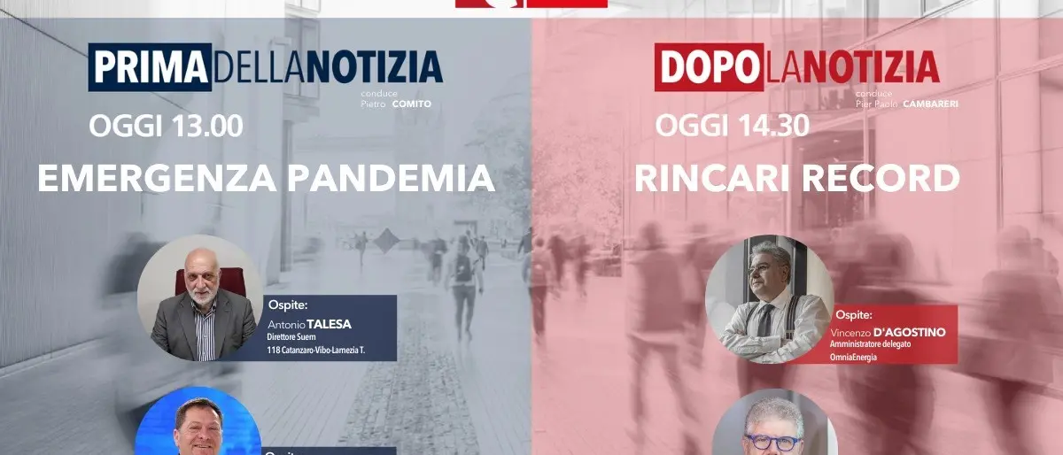 Emergenza Covid e rincari, l’informazione live di LaC News24 torna alle 13
