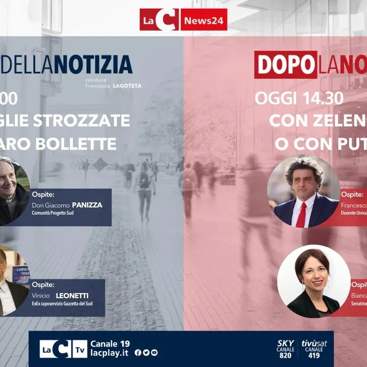 Caro bollette e guerra in Ucraina, l’appuntamento con l’informazione live di LaC News24 a partire dalle 13