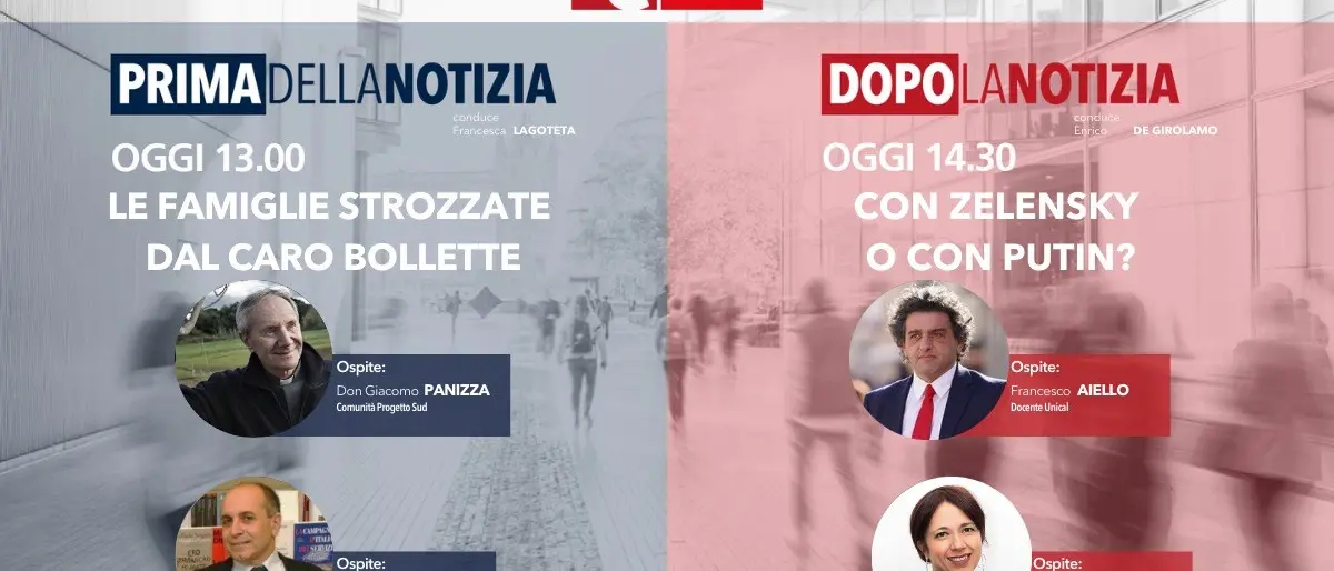 Caro bollette e guerra in Ucraina, l’appuntamento con l’informazione live di LaC News24 a partire dalle 13