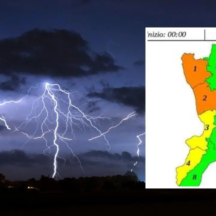 Maltempo, domani allerta arancione in Calabria: in arrivo forti temporali e raffiche di vento