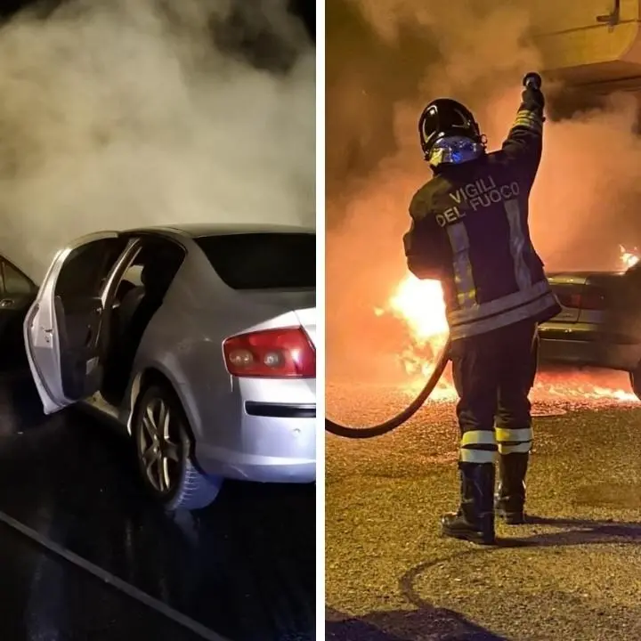 Notte di fuoco nel Catanzarese, due auto distrutte dalle fiamme da altrettanti incendi