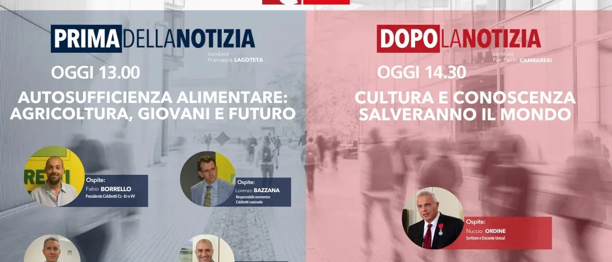 L’autosufficienza alimentare e la cultura che salverà il mondo: nuovo appuntamento con l’informazione live su LaC