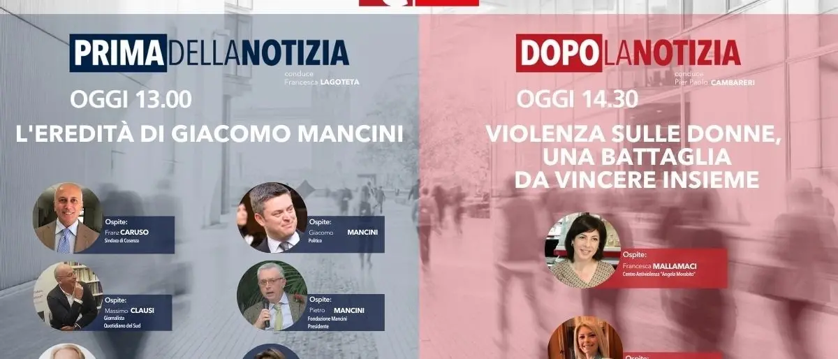 Vent’anni dalla morte di Mancini e la lotta alla violenza sulle donne oggi nell’informazione live di LaC
