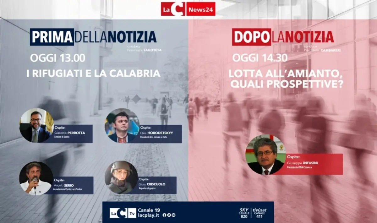 I rifugiati ucraini in Calabria e la lotta all’amianto nell’informazione live di LaC