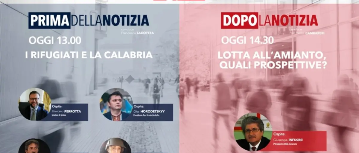 I rifugiati ucraini in Calabria e la lotta all’amianto nell’informazione live di LaC