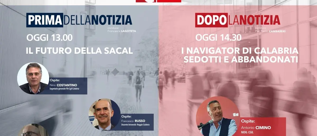 Il futuro della Sacal e dei navigator in Calabria oggi nell’informazione live di LaC News24