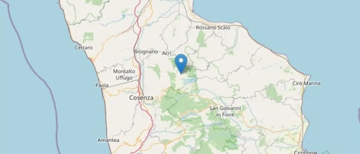 Terremoto ad Acri, paura nel Cosentino: tre scosse in pochi minuti