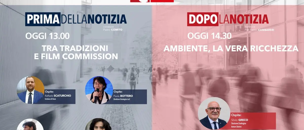 Dalle tradizioni alla Film Commission: torna oggi alle 13 l’informazione live di LaC News24