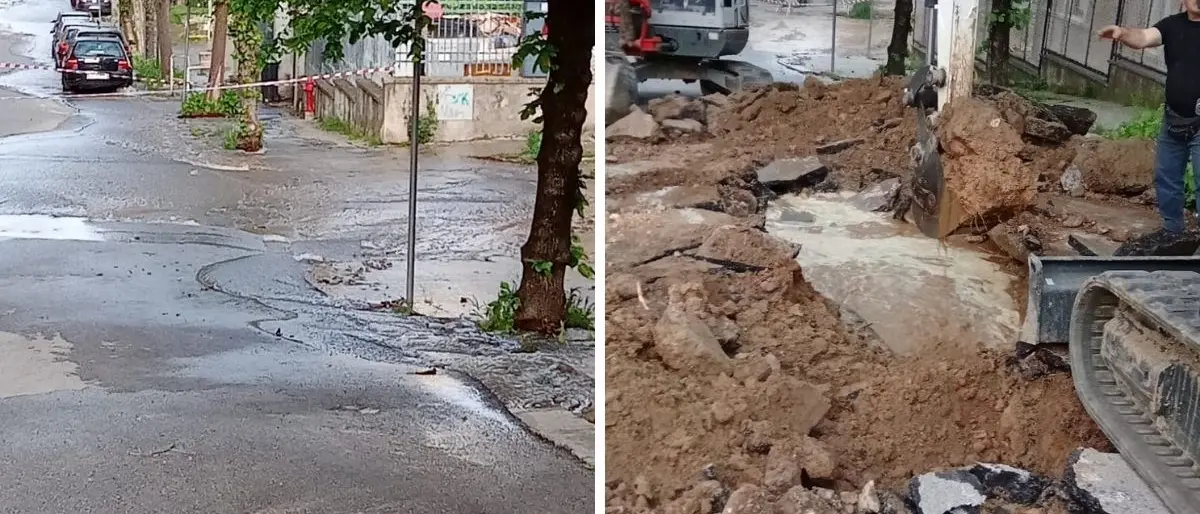 Cosenza, si rompe un tubo: disagi per i residenti di via Cattaneo