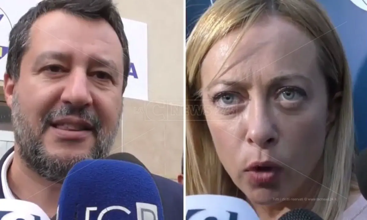 Per segnare la distanza con Fdi Matteo Salvini cita pure il mancato accordo a Catanzaro