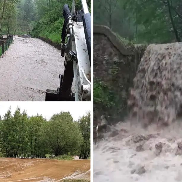 Maltempo nel Cosentino, esondato il fiume a Sant’Agata d’Esaro. Il Comune: «Non uscite di casa»