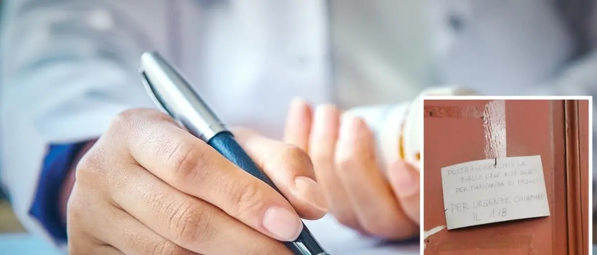 Vibo Marina, la guardia medica è chiusa e sulla porta spunta un biglietto: «Per urgenze chiamare il 118»
