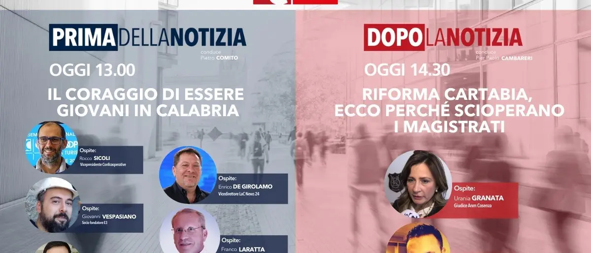 Torna oggi alle 13 l’informazione live di LaC News24: ecco temi e ospiti