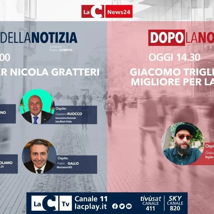 Torna oggi alle 13 l’informazione live di LaC News24: ecco temi e ospiti -DIRETTA