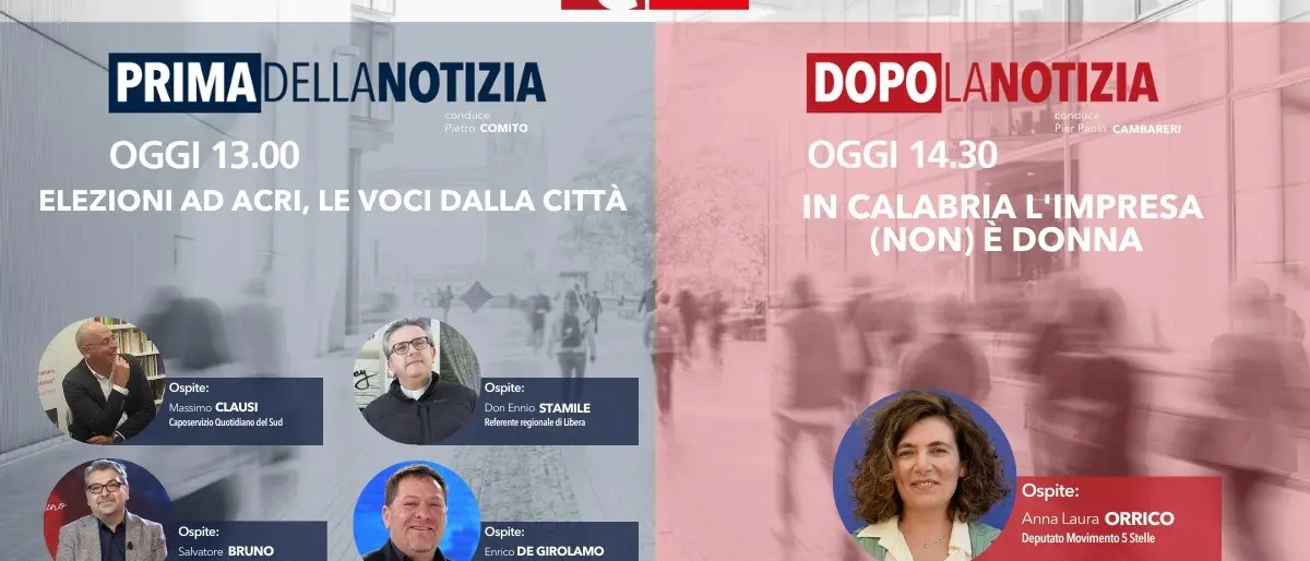 Comunali e imprese femminili, torna oggi l’informazione live di LaC News24 - DIRETTA