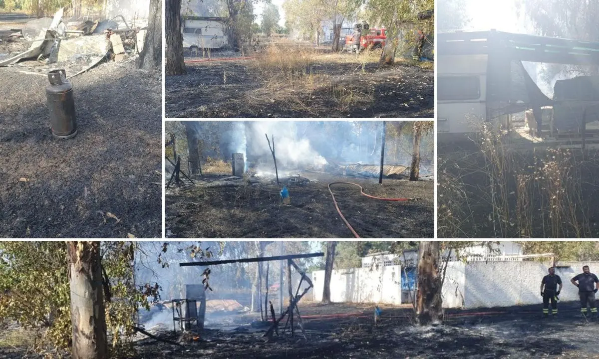 Incendio in un villaggio turistico a Corigliano-Rossano, scoppiano delle bombole di gas: distrutte 5 roulotte