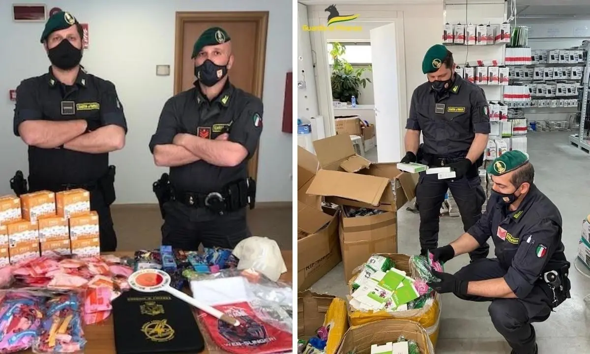 Prodotti contraffatti e mascherine Ffp2 non conformi, 14mila articoli sequestrati e 15 denunce nel Catanzarese