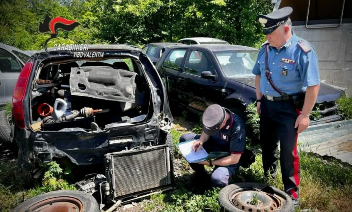 Serra San Bruno, i carabinieri soccorrono un meccanico e trovano un deposito abusivo di rifiuti