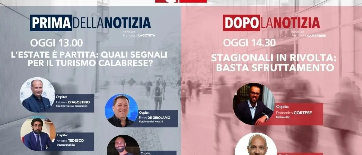 Torna oggi alle 13 l’informazione live di LaC News24: ecco temi e ospiti