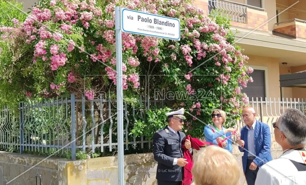 Vibo Valentia ricorda Paolo Blandino e gli intitola una via: «Esempio di vita e di cittadinanza attiva»