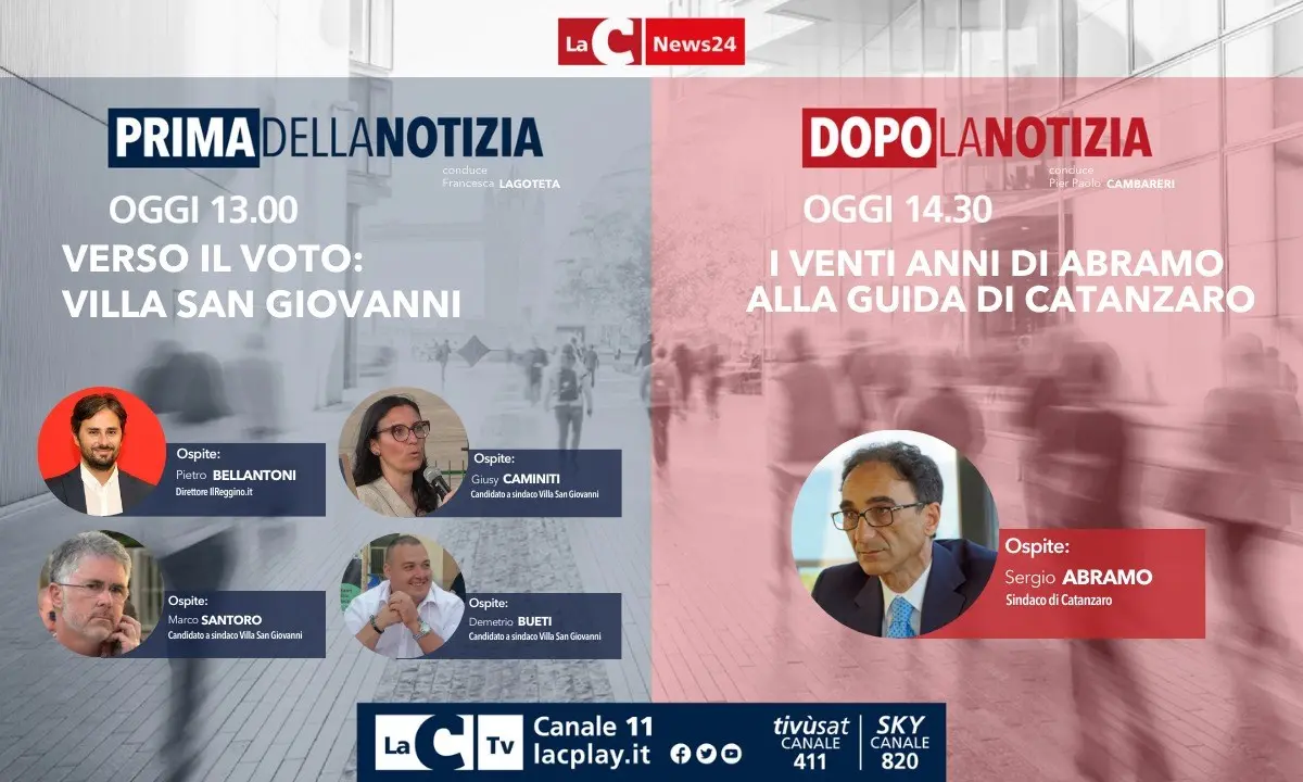 Verso le amministrative, torna oggi alle 13 l’informazione live di LaC News24 - LA DIRETTA