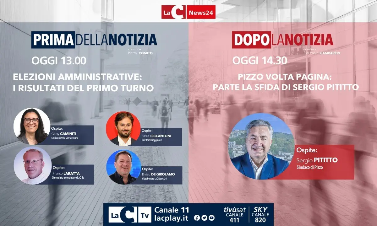 Le elezioni comunali in Calabria nell’informazione live di LaC News24 - LA DIRETTA