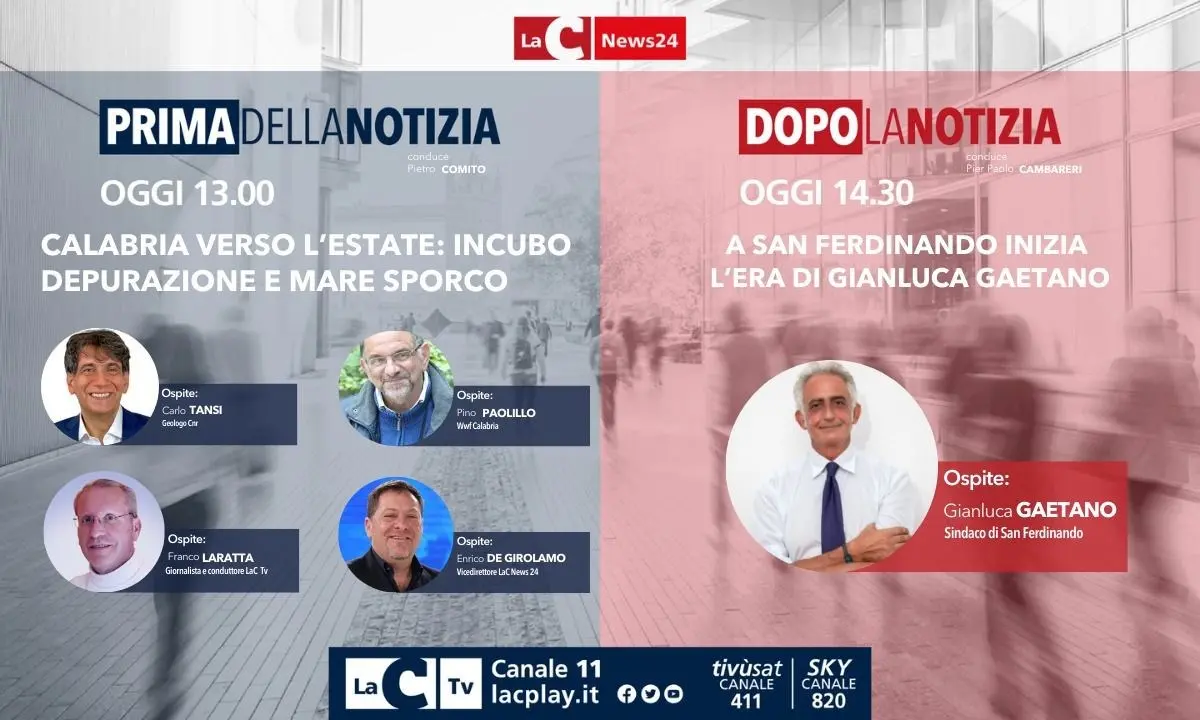 Calabria verso l’estate, torna alle 13 l’informazione live di LaC News24 -DIRETTA