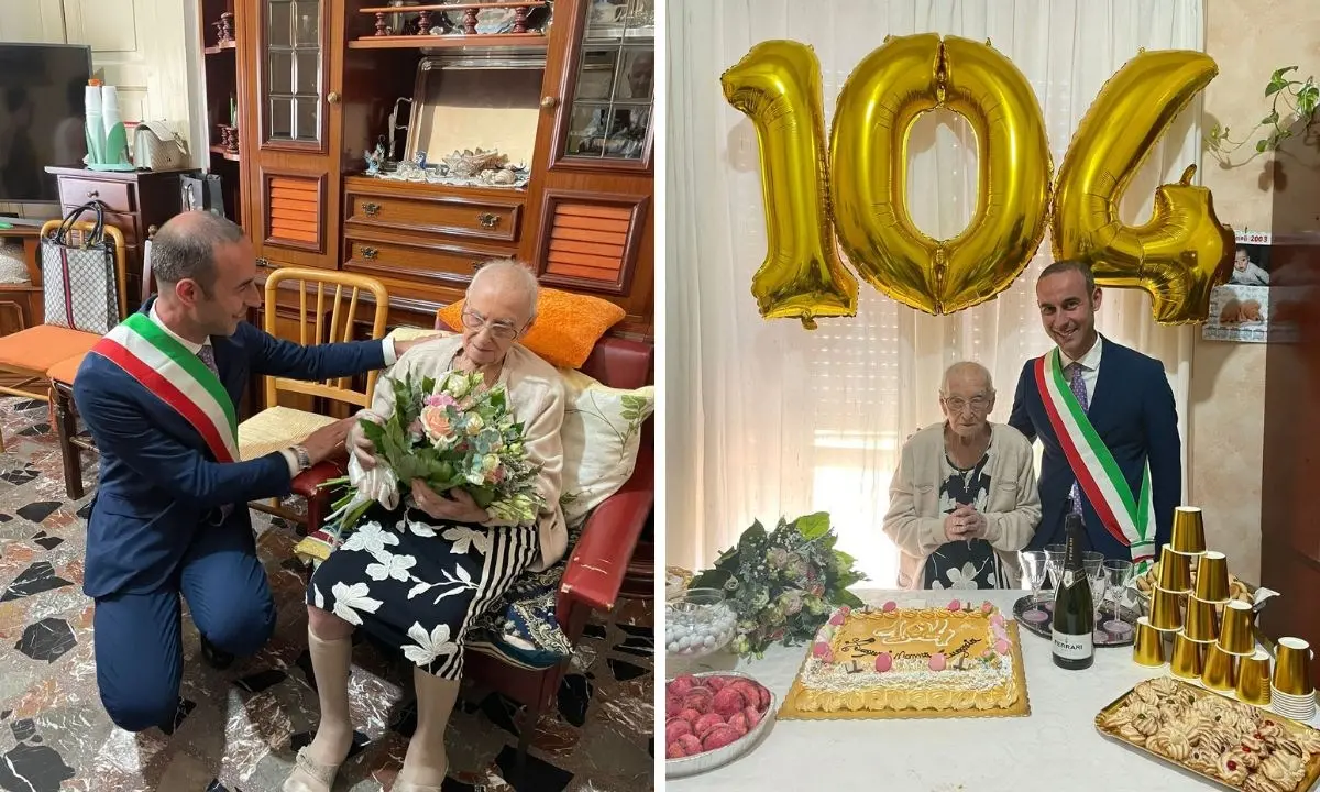 Nonna Eugenia spegne 104 candeline: festa a Cosenza per lo storico traguardo