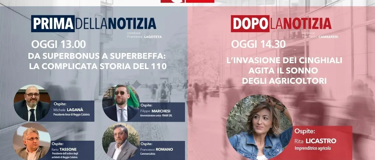Torna oggi alle 13 l’informazione live di LaC News24: ecco temi e ospiti - LA DIRETTA