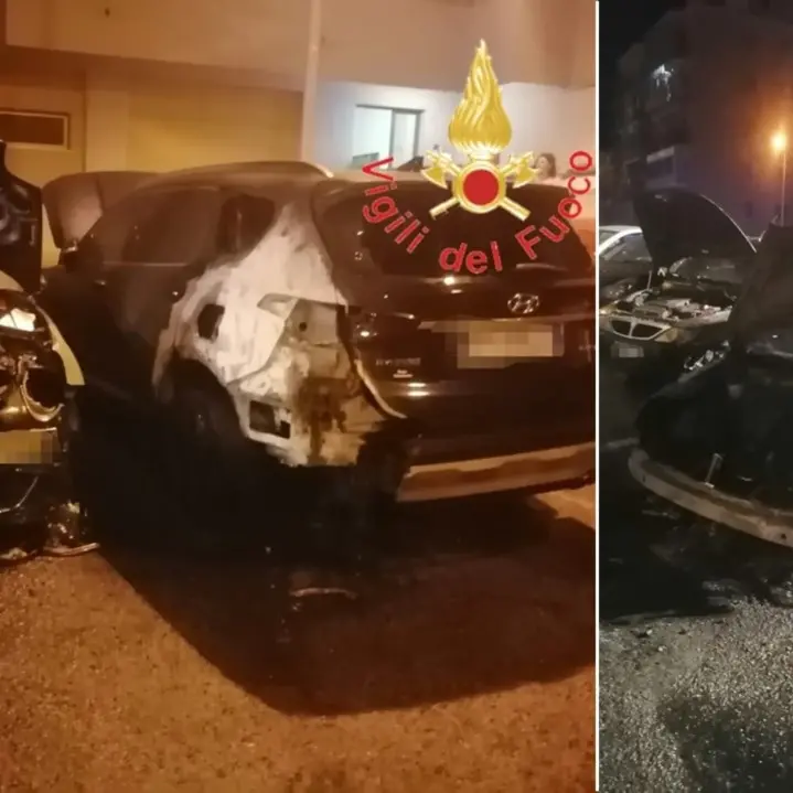 In fiamme quattro auto a Catanzaro, panico tra i residenti: indagini in corso