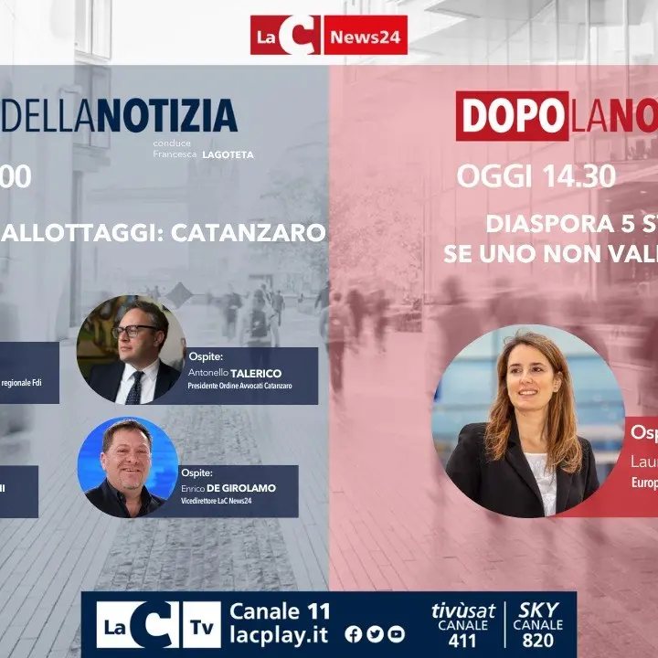 Il ballottaggio a Catanzaro e la scissione del M5s i temi di Prima e Dopo la notizia - DIRETTA