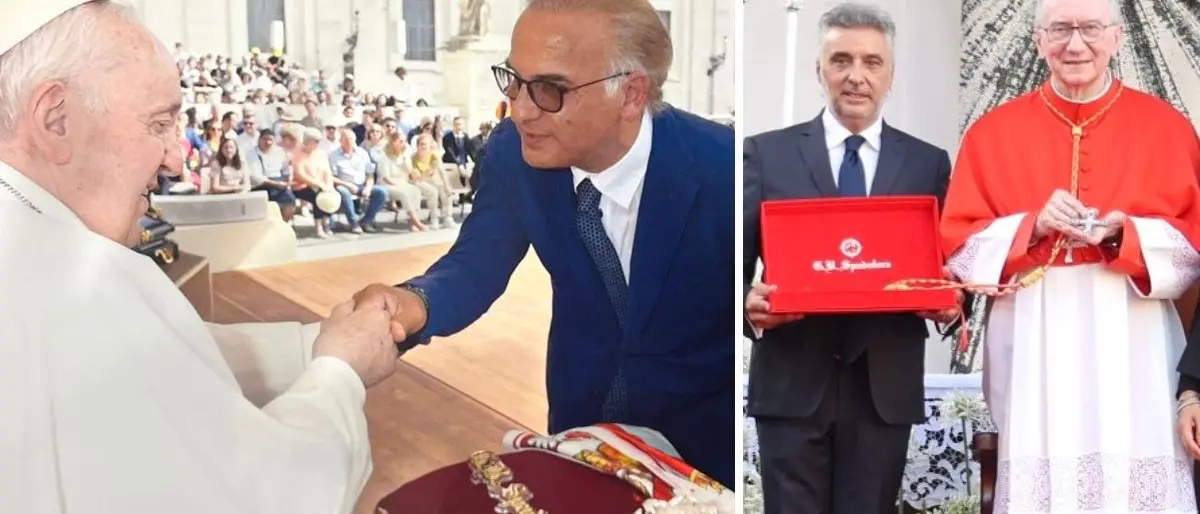 Le opere degli orafi calabresi Spadafora al Papa in Vaticano e al Cardinale Parolin a Cosenza