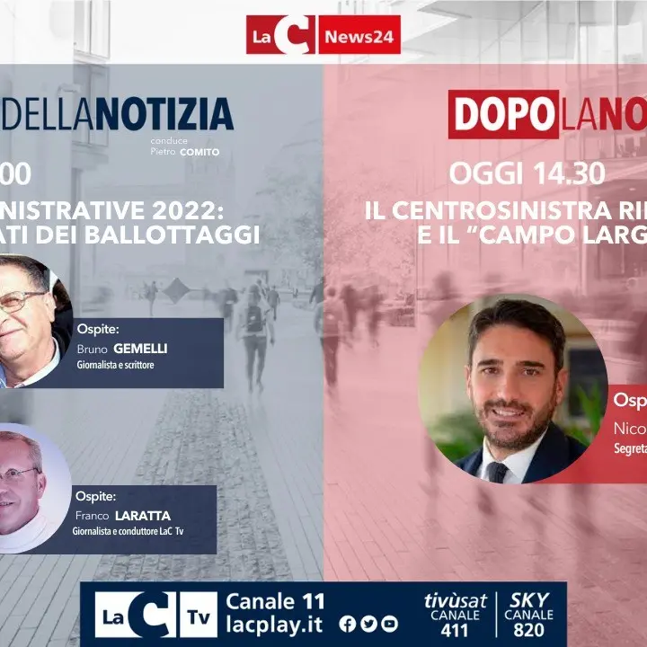 Amministrative ed emergenza incendi, torna oggi l’informazione live di LaC News24 - LA DIRETTA