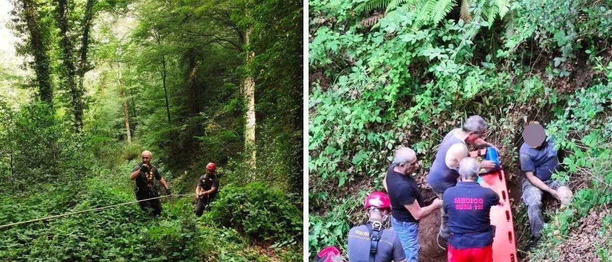 Motociclista perde il controllo e finisce in una scarpata nel Vibonese, salvato dai vigili del fuoco
