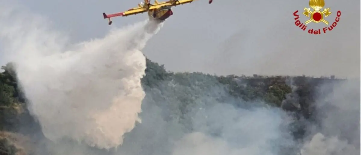 Incendi, oggi in Calabria 3 roghi spenti dai Canadair della protezione civile