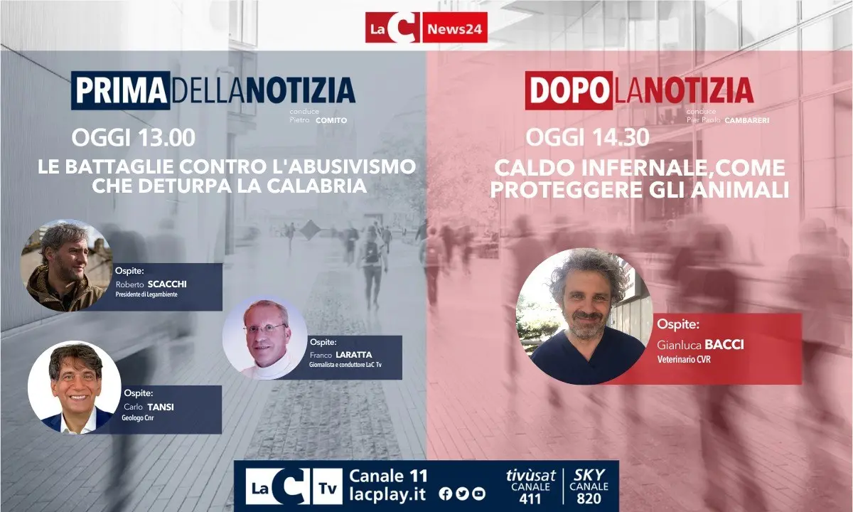 Lotta all’abusivismo, torna oggi alle 13 l’informazione live di LaC News24: ecco temi e ospiti - DIRETTA