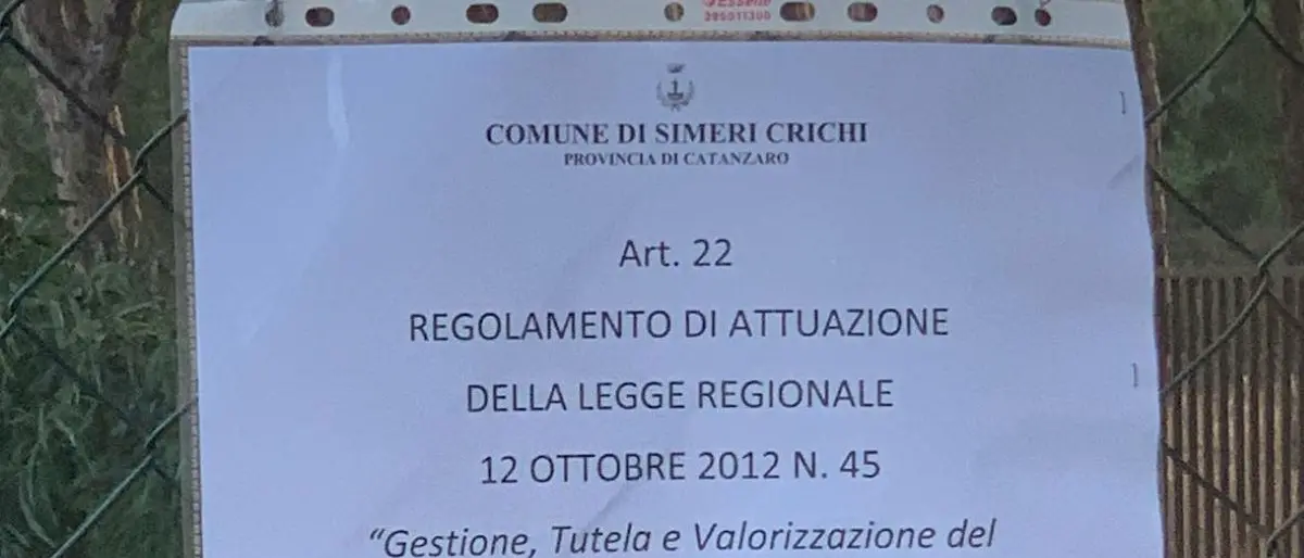 Simeri mare, al Villaggio Eucalpitus niente più sosta per le auto in pineta: troppi rifiuti abbandonati